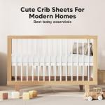 KeaBabies 2-Pack Bamboo Baby Crib Sheets - Rose