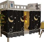 Teanea Bottom Bunk Bed Curtains Privacy Cloth Underbed Curtains for Low Loft Bed Twin, 2 Panels, Spaceman