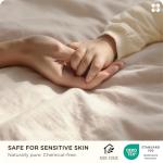 Bedsure Cotton Duvet Cover King, 100% GOTS Organic Cotton Duvet Cover Set, Fair Trade Certified King Bedding Set, Eco-Friendly, Ultra-Soft, Breathable Home Bedding for All Seasons(Linen, 104"x90")