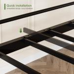 LIPIGE Bunk Bed Twin Over Twin,Bunk Bed with Power Outlet and LED Lights,Heavy-Duty Safety Metal Rails Ladder,Space-Saving Design with Storage Hooks,440lbs Capacity,Black