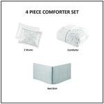 Harbor House Cotton Comforter Set - Coastal Oceanic Sealife Design, All Season Down Alternative Bedding with Matching Shams, Bedskirt, Maya Bay, Seafoam Blue King(108"x96") 4 Piece