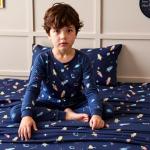 Swiftify Twin Bed Sheets Set for Boys, 3-Piece Bed Sheet Set for Toddler, Soft Brushed Microfiber Bedding, Deep Pocket, Wrinkle & Fade Resistant, Space Rocket