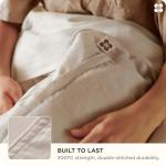 Bedsure Cotton Duvet Cover King, 100% GOTS Organic Cotton Duvet Cover Set, Fair Trade Certified King Bedding Set, Eco-Friendly, Ultra-Soft, Breathable Home Bedding for All Seasons(Linen, 104"x90")