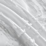 xuan dian King Pillow Shams 2 Pack, King Size Pillowcases, Soft Microfiber Geometric Tufted Pillow Covers with Envelope Closure, White, 20x36 Inches (No Insert)