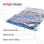 5 Pack Jumbo Vacuum Storage Bags for Comforters, Blankets & Clothes – Jumbo Vacuum Sealed Compression Bags with Hand Pump – Space Saver Storage Bags for Bedding, Moving, Travel & Organization