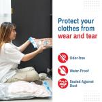 5 Pack Jumbo Vacuum Storage Bags for Comforters, Blankets & Clothes – Jumbo Vacuum Sealed Compression Bags with Hand Pump – Space Saver Storage Bags for Bedding, Moving, Travel & Organization