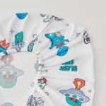 beeweed 2 Sides Design Rocket Toddler Comforter Set, 4 Pieces Space Ship Toddler Bedding Set Boys Girls, Includes Comforter, Fitted Sheet, Flat Sheet & Reversible Pillowcase