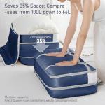 DIMJ Compression Moving Bags - Extra Large Heavy Duty Comforter Storage Bag with Window, Packing Totes With Strong Handles & Zipper, Space Saving Box Containers For Blanket, Clothes, Bedding, 4 Pack