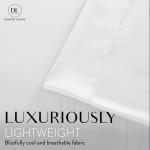 Danjor Linens Bed Sheet Set King Size for Hot Sleepers, Hotel Premium Sheets with 4 Pillowcases, Lightweight Brushed Microfiber Deep Pockets, Breathable Cooling 6 Piece Bedding Sets, White