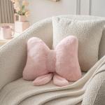 Novohive Bow Pillow Throw Pillows Butterfly Shaped Decorative Cute Pillows for Bed Sofa Cute Home Decor,Pink 10 * 8inch
