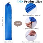 CRASPIRE 2Pcs Folding Camp Chair Bag Blue Beach Chairs Replacement Foldable Carrying Bags 35.8In Polyester Portable Waterproof Adjustable Drawstring Storage for Outdoor Camping Travel Clothing Bedding