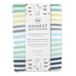 HonestBaby Unisex-Baby Fitted Crib Sheets Set Standard Mattress, 100% Organic Cotton Baby Boys, Girls, Neutral, 1 Pack - Dark Navy, One Size