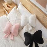 Novohive Bow Pillow Throw Pillows Butterfly Shaped Decorative Cute Pillows for Bed Sofa Cute Home Decor,Pink 10 * 8inch