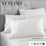 Danjor Linens Bed Sheet Set King Size for Hot Sleepers, Hotel Premium Sheets with 4 Pillowcases, Lightweight Brushed Microfiber Deep Pockets, Breathable Cooling 6 Piece Bedding Sets, White