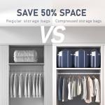 DIMJ Compression Moving Bags - Extra Large Heavy Duty Comforter Storage Bag with Window, Packing Totes With Strong Handles & Zipper, Space Saving Box Containers For Blanket, Clothes, Bedding, 4 Pack