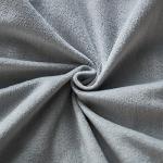 Uhamho Bed Pillowcase Standard Set of 2 Striped Faux Rabbit Fur and Velvet Back Rectangle Lumbar Pillow Covers Shams Modern Home Decorative (Light Gray, 20 x 26 Inch)