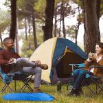 CRASPIRE 2Pcs Folding Camp Chair Bag Blue Beach Chairs Replacement Foldable Carrying Bags 35.8In Polyester Portable Waterproof Adjustable Drawstring Storage for Outdoor Camping Travel Clothing Bedding