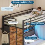 Twin Over Twin Bunk Bed with 8 Storage Drawers, Upholstered Storage Headboard, Charging Station and LED Lights, Heavy-Duty Metal Bunk Bed with Safety Guardrail & Ladder, Twin Bunk Beds for Kids, Teens