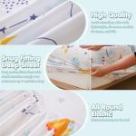 CIMVI Full Size Sheet Sets Kids Spcace Dinosaur Bed Sheets for Boys 15-Inch Deep Pocket Fitted Sheet Soft Breathable Microfiber Bedding Sets with Pillowcases 4 Pieces