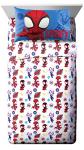 Jay Franco Marvel Spidey and His Amazing Friends Team Spidey 4 Piece Toddler Size Bed Set – Super Soft Microfiber - Includes Comforter & Sheet Set Bedding (Official Marvel Product)