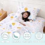 CIMVI Full Size Sheet Sets Kids Spcace Dinosaur Bed Sheets for Boys 15-Inch Deep Pocket Fitted Sheet Soft Breathable Microfiber Bedding Sets with Pillowcases 4 Pieces