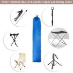 CRASPIRE 2Pcs Folding Camp Chair Bag Blue Beach Chairs Replacement Foldable Carrying Bags 35.8In Polyester Portable Waterproof Adjustable Drawstring Storage for Outdoor Camping Travel Clothing Bedding