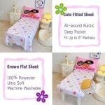 GRAT TIOC 4 Piece Toddler Bedding Set for Girls,Toddler Black Girl Magic Comforter Set,Black Princess Toddler Bed Comforter Set Includes Comforter, Flat Sheet,Fitted Sheet,Pillowcase