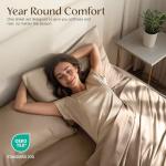 Utopia Bedding Queen Size Sheet Set – 4 Piece Bed Sheets, Soft and Breathable Microfiber, Includes 1 Fitted Sheet, 1 Flat Sheet and 2 Pillowcases – Oeko Tex (Beige)