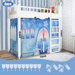 Loft Bed Tent Curtain Set for Twin Bunks