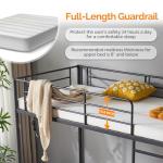 VINGLI Twin Over Twin Bunk Bed with LED Lights