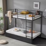 VINGLI Twin Over Twin Bunk Bed with LED Lights