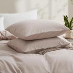 LOVQUE Queen Duvet Cover Set in Light Grey
