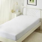 Amazon Basics Waterproof Mattress Protector, White, Full