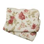 vctops Boho Floral Patchwork Pillow Shams Pack of 2 Farmhouse 100% Cotton Quilted Soft Decorative Pillow Cases Set (Flower,Queen)