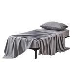 Kingnex 30x75x9 RV Bunk Sheets Set for Narrow Twin Bed Soft Brushed 1800 Microfiber 3 Piece Bedding Set Includes 1 Cot Size Fitted Sheet 1 Flat Sheet 1 Pillowcase Cot Grey