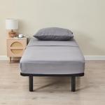 Kingnex 30x75x9 RV Bunk Sheets Set for Narrow Twin Bed Soft Brushed 1800 Microfiber 3 Piece Bedding Set Includes 1 Cot Size Fitted Sheet 1 Flat Sheet 1 Pillowcase Cot Grey