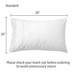 Ranznaz White Lace Pillowcases Standard Size Set of 2, 100% Cotton White Eyelet Pillow Shams, Elegant Farmhouse Envelope Closure Pillow Cover for Bedding, 20 x 26 Inches
