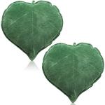 Yookeer 2 Pcs Leaf Shaped Throw Pillow 3D Leaves Plant Decorative Throw Pillows for Couch Living Room Bedroom Sofa Home Decoration, 16 x 16 Inch(Dark Green)