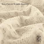 Mosluna 100% Coton Waffle Pillow Shams Standard Size Set of 2, Soft Aesthetic Pillow Cases 2 Pack, Breathable Decorative Pillowcase Covers Without Inserts, 20 X 26 in., Beige