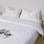 Ranznaz White Lace Pillowcases Standard Size Set of 2, 100% Cotton White Eyelet Pillow Shams, Elegant Farmhouse Envelope Closure Pillow Cover for Bedding, 20 x 26 Inches