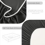 CozyLux Extra Deep Pocket King Size Sheets Set - 6 Piece King Sheets - Luxury Sheet King Size Fits Up to 21 inches Mattresses, Breathable King Sheet Set & Pillowcases - Easy & Secure Fit, Dark Grey