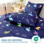 MICORAL Kids Twin Sheet Set Dinosaur, 3 Pieces Sheets for Boys & Girls, Soft Printed Microfiber Bed Sheets, Deep Pocket Cozy Toddler Bedding Set