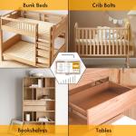 XOOL 110 PCS M6×80/65/55/45/35 mm Hex Socket Head Cap Screw Kit, Crib Bunk Bed Furniture Cot, Bunk Bed Replacement Hardware