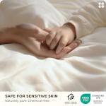 Bedsure Cotton Duvet Cover King, 100% GOTS Organic Cotton Duvet Cover Set, Fair Trade Certified King Bedding Set, Eco-Friendly, Ultra-Soft, Breathable Home Bedding for All Seasons(Ivory, 104"x90")