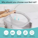 NUTIKAS Baby Bed Rail Guard for Toddlers - 47" Toddler Bed Side Rails for Twin, Full, Queen Bunk Size Bed Swing Down Bedrail Extral Tall Child Safety Side Railing Guards for Kids