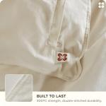 Bedsure Cotton Duvet Cover King, 100% GOTS Organic Cotton Duvet Cover Set, Fair Trade Certified King Bedding Set, Eco-Friendly, Ultra-Soft, Breathable Home Bedding for All Seasons(Ivory, 104"x90")