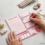 KatchOn, Life is Berry Sweet Sticky Notes Set - 550 Sheets | Strawberry Pattern Self-Stick Notes Pads, Cute Sticky Notes | Writing Memo Pads | Back to School Supplies | Sticky Notebooks for School