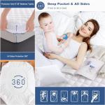 GRT King Waterproof Mattress Pad, 100% Waterproof Quilted Fitted Mattress Protector, Noiseless Hollow Cotton Mattress Cover, Fitted 8"-26" Deep, Dust Proof