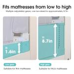 NUTIKAS Baby Bed Rail Guard for Toddlers - 47" Toddler Bed Side Rails for Twin, Full, Queen Bunk Size Bed Swing Down Bedrail Extral Tall Child Safety Side Railing Guards for Kids