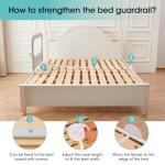 NUTIKAS Baby Bed Rail Guard for Toddlers - 47" Toddler Bed Side Rails for Twin, Full, Queen Bunk Size Bed Swing Down Bedrail Extral Tall Child Safety Side Railing Guards for Kids